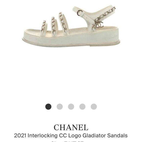 CHANEL | Shoes | Chanel 22 Interlocking Cc Logo Gladiator Sandals | Poshmark